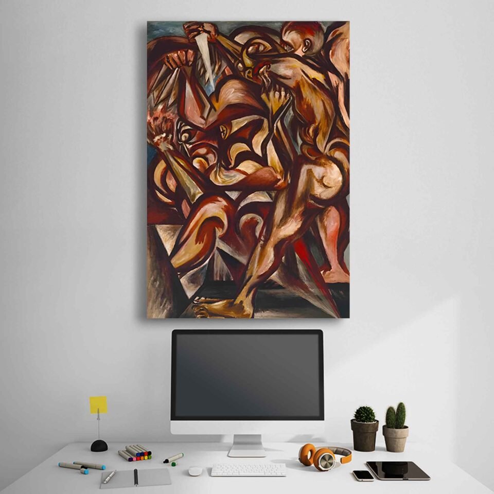 Man with Knife by Jackson Pollock - Image 4