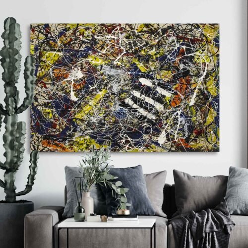 Jackson Pollock Number 17A, 1948  - Canvas Art Prints - Abstract Drip Painting Print