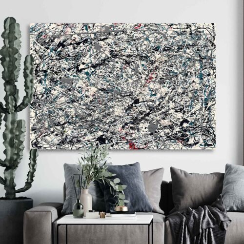 Jackson Pollock Number 19, Canvas Art - Abstract Drip Painting Print