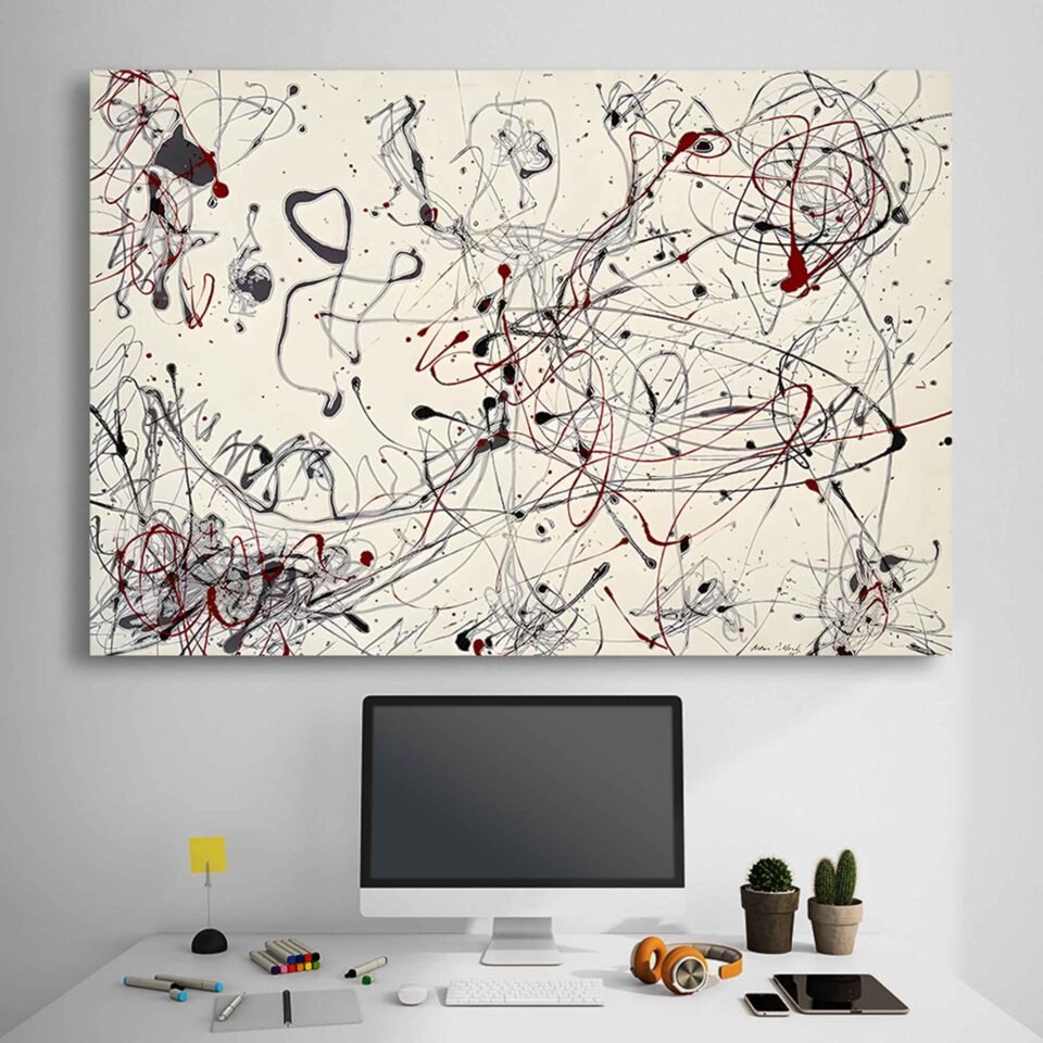 Grey and Red by Jackson Pollock - Image 4