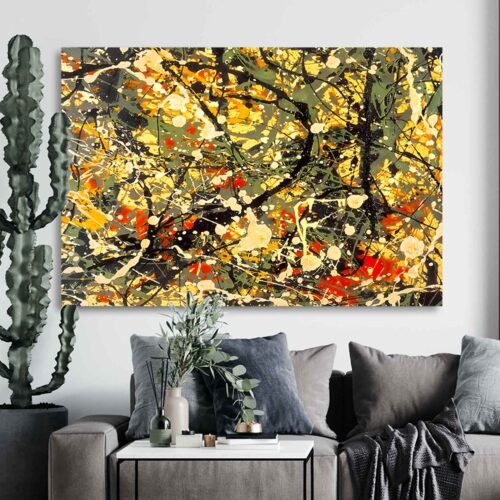 Multicoloured Drip by Jackson Pollock - Abstract 1949 Masterpiece Print - Modern Art Statement Canvas