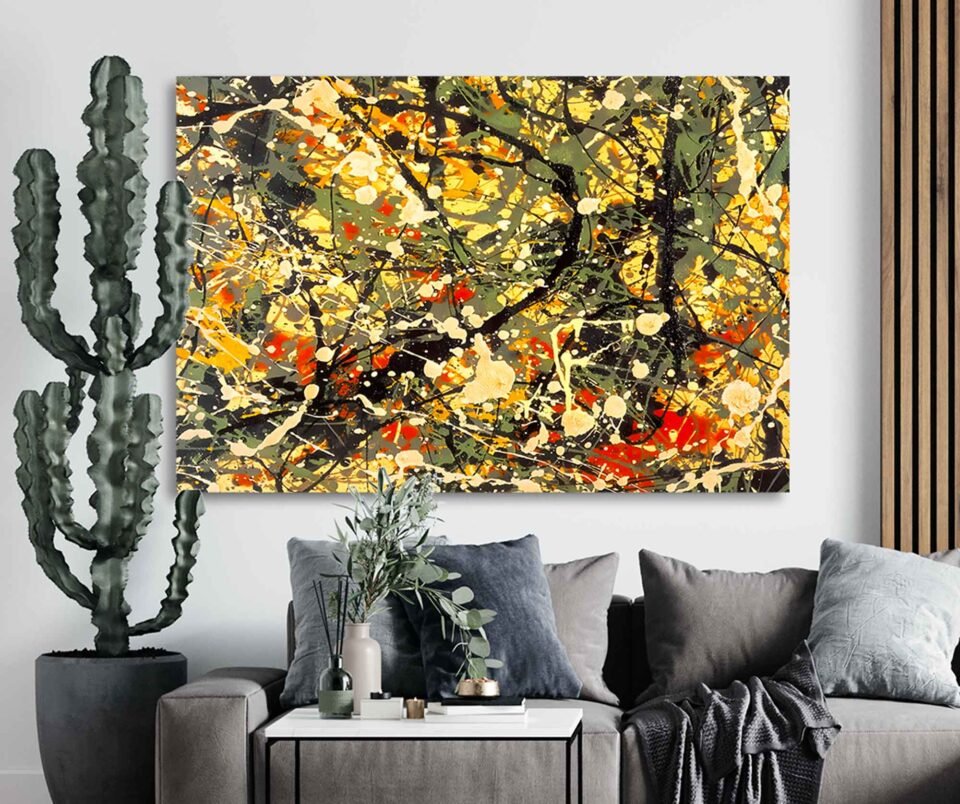 Multicoloured Drip by Jackson Pollock - Abstract 1949 Masterpiece Print - Modern Art Statement Canvas