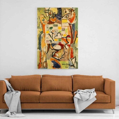 The Tea Cup Artwork by Jackson Pollock - Framed Canvas Art Prints, Colourful Chaos for Stylish Walls