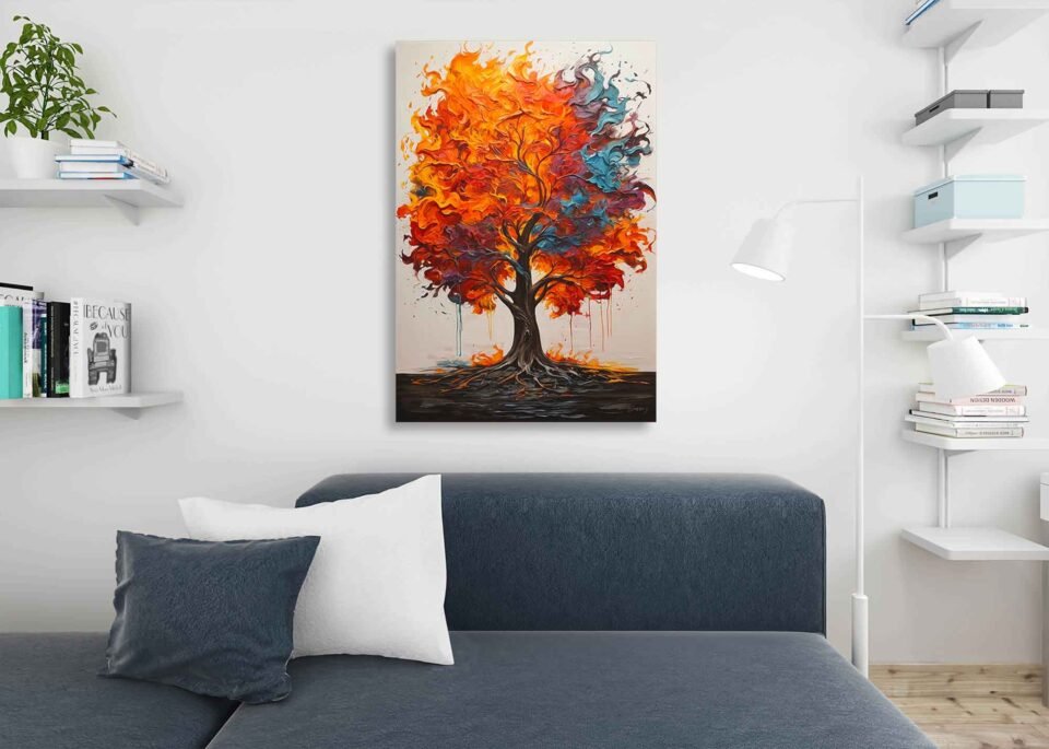 Flame Tree Abstract Art - Image 4