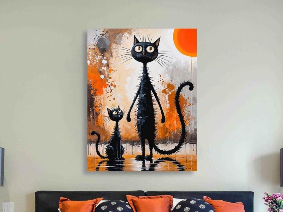 Whimsical Black Cats - Image 3