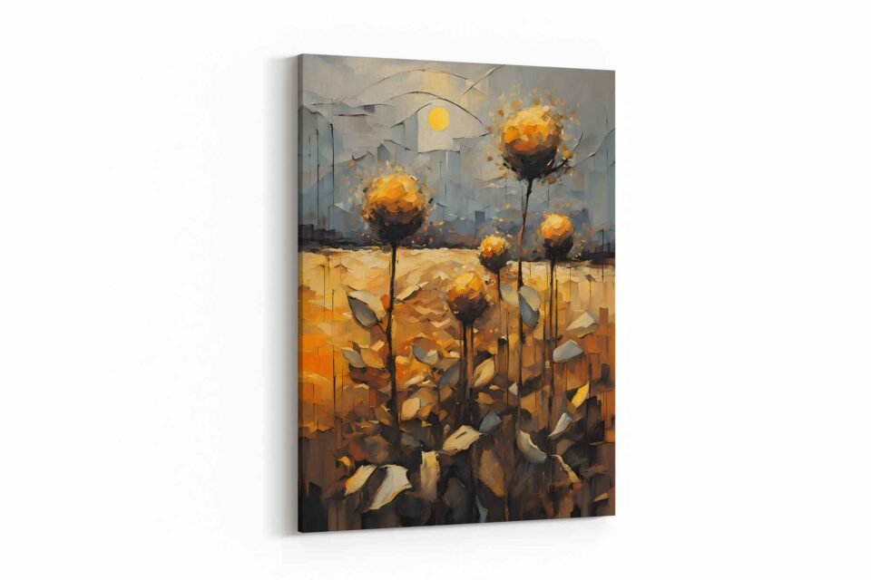Abstract Sunset Yellow Flowers - Image 2