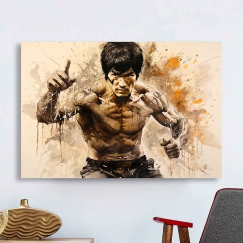 Bruce Lee Canvas Print - Martial Arts Legend Wall Art