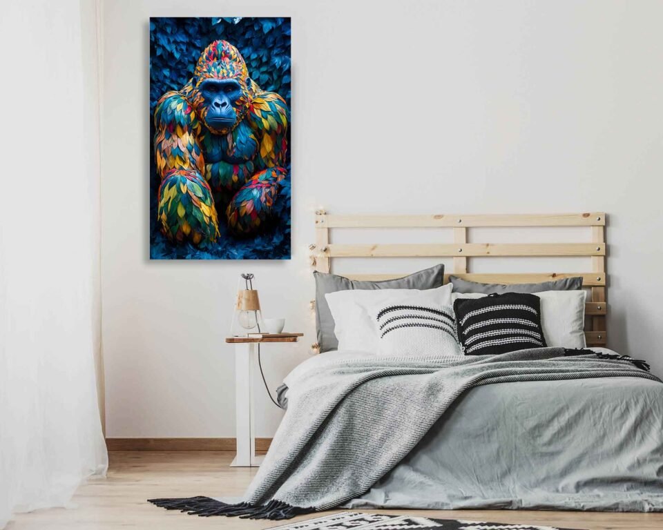 Leaf Gorilla Canvas Art - Image 4