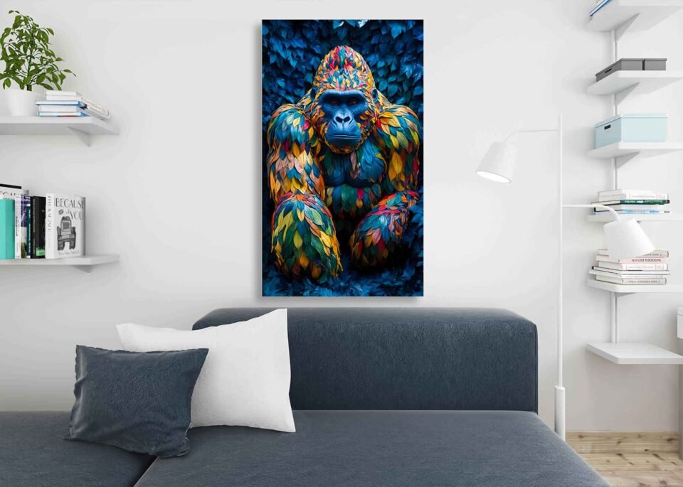 Leaf Gorilla Canvas Art - Image 3
