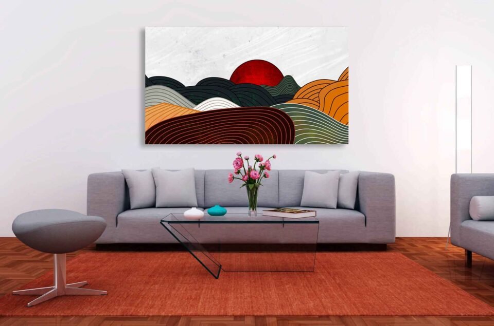 Red Sun - Canvas Art Print - Image 4