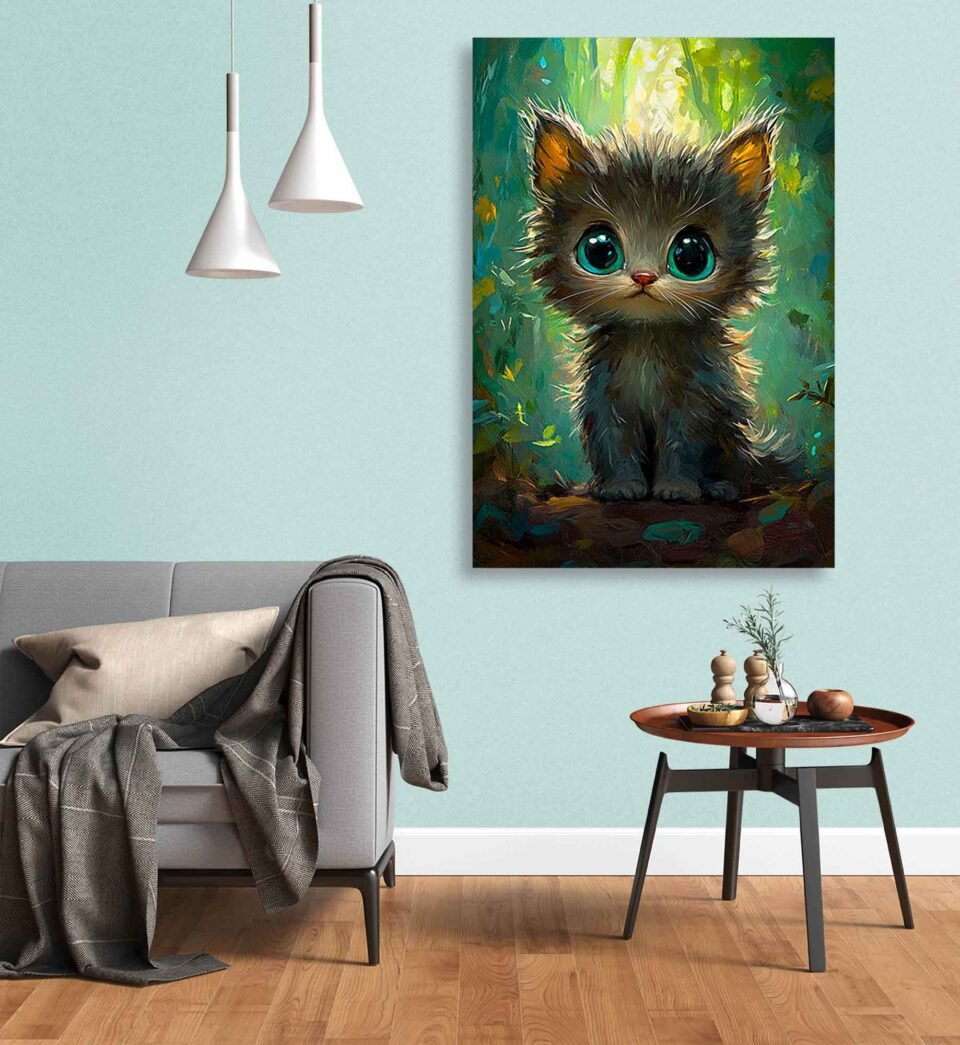 Fluffy Kitty Canvas Art - Image 3