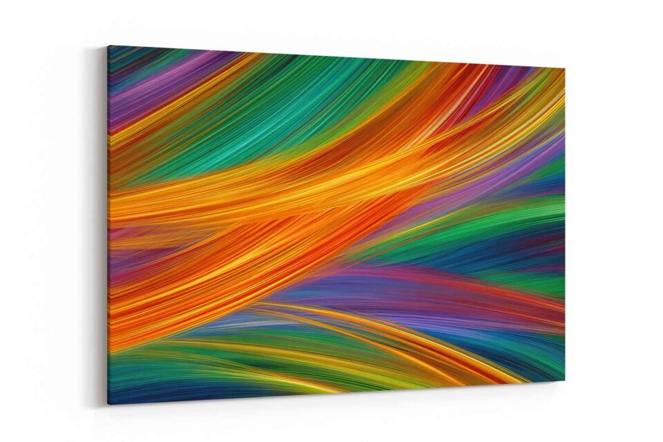 Curved Lines Abstract Art Print - Image 2