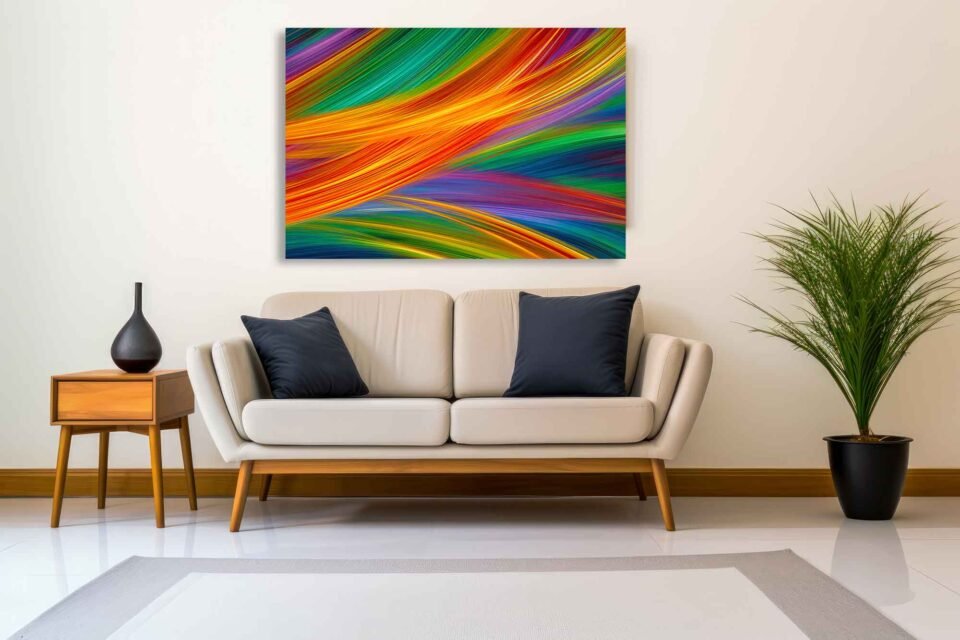 Curved Lines Abstract Art Print - Image 3