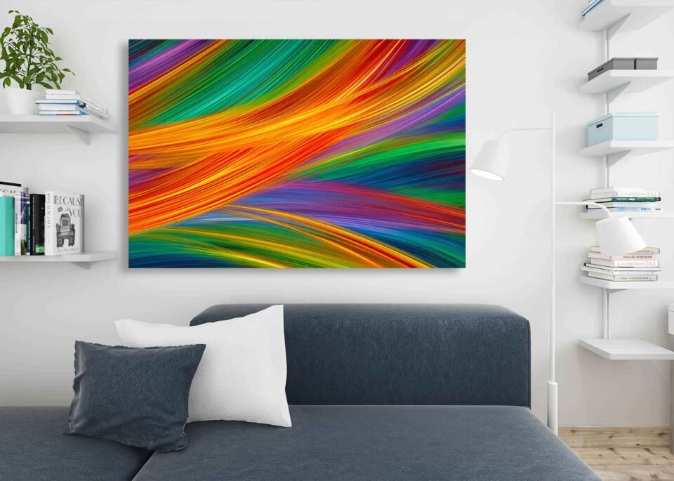 Curved Lines Abstract Art Print - Image 4