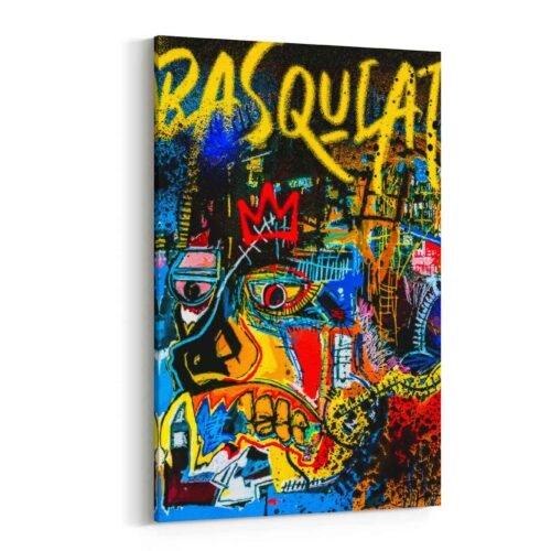 Chaotic Graffiti Wall Art - Jean-Michel Basquiat - Modern Pop Art Canvas Print Basquiat Neo-Expressionist Style
