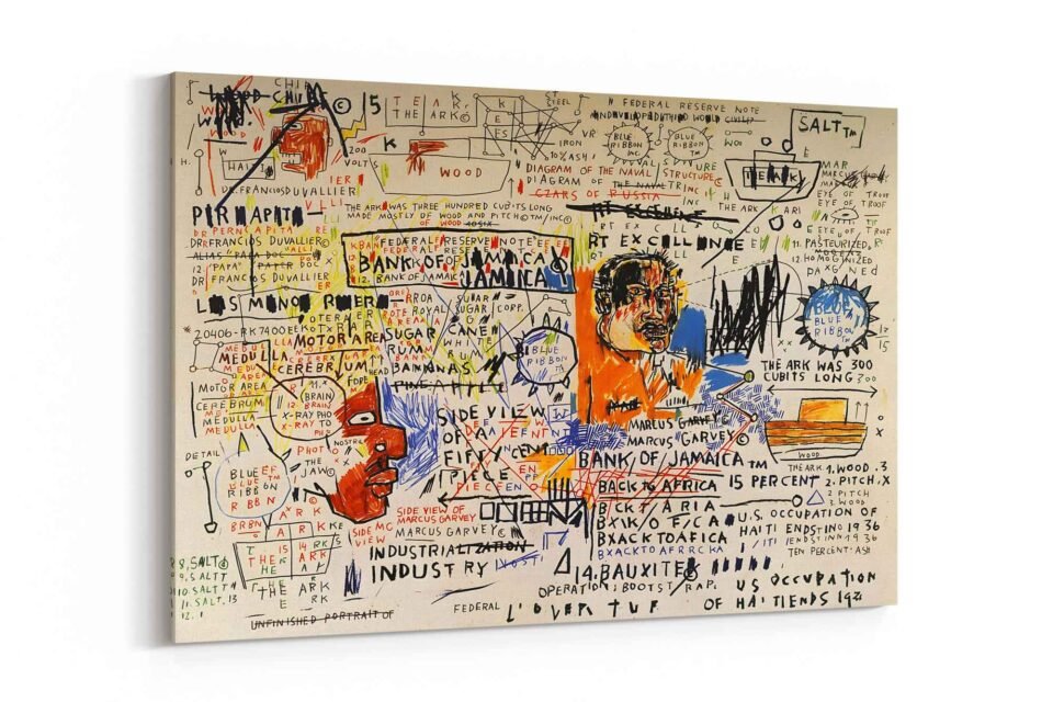 Jean-Michel Basquiat – 50 Cent Piece - Canvas Prints