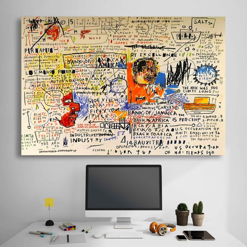 Jean-Michel Basquiat – 50 Cent Piece - Canvas Prints