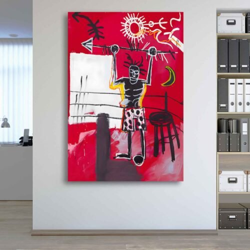 Jean-Michel Basquiat – The Ring – Framed Canvas Art Prints