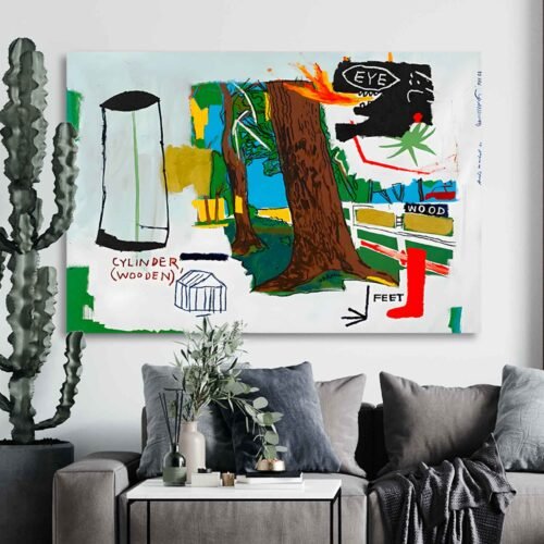 Jean-Michel Basquiat – Arbre – Framed Canvas Art Prints