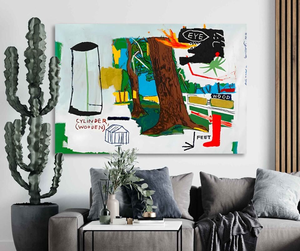 Jean-Michel Basquiat – Arbre – Framed Canvas Art Prints