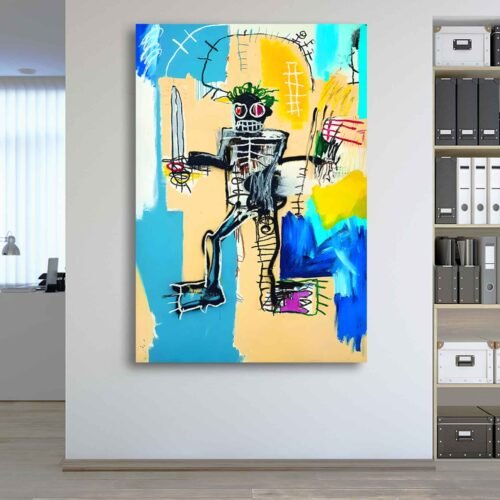 Jean Michel Basquiat - Warrior - Canvas Art Prints