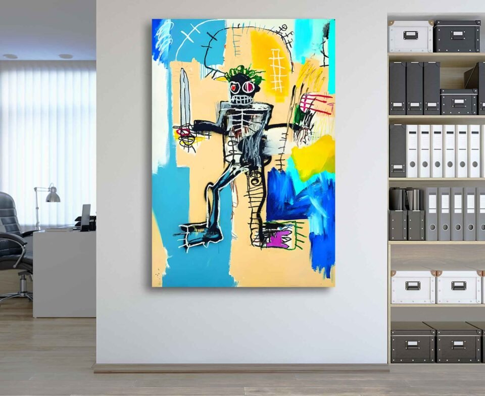 Jean Michel Basquiat - Warrior - Canvas Art Prints