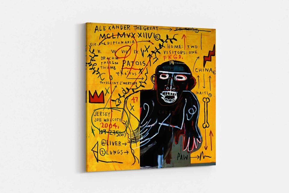 Jean-Michel Basquiat – All Colored Cast Part III – Neo-Expressionism and Street Art on Canvas Prints