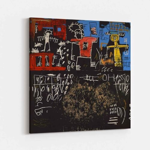 Jean-Michel Basquiat - Black Tar and Feathers - Canvas Prints
