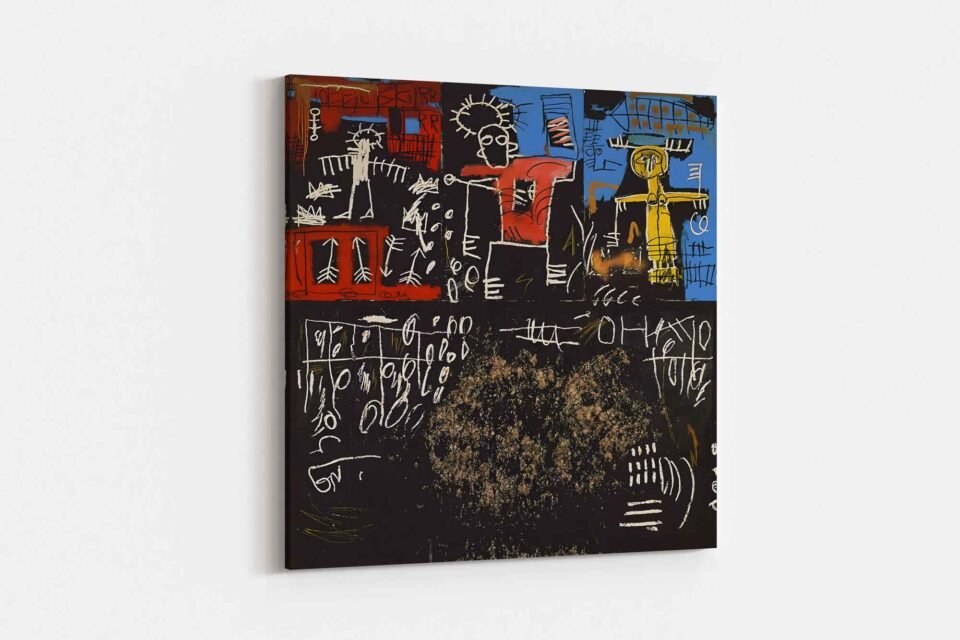 Jean-Michel Basquiat - Black Tar and Feathers - Canvas Prints