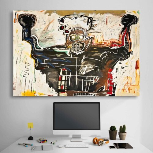 Jean-Michel Basquiat - Boxer - Framed Canvas Art Prints