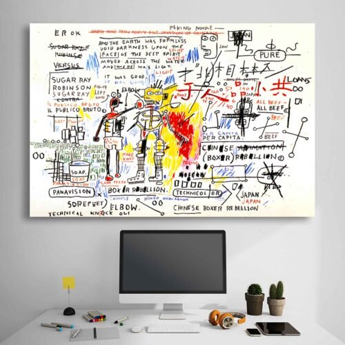 Jean-Michel Basquiat - Boxer Rebellion - Canvas Prints