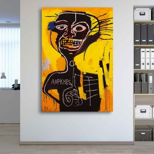 Jean-Michel Basquiat - Cabeza - Framed Canvas Art Prints