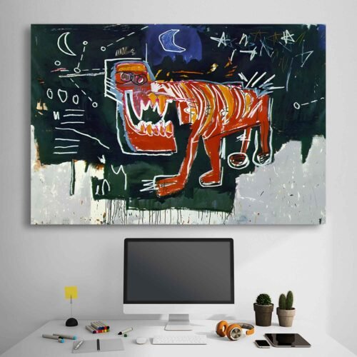 Jean Michel Basquiat - Dog 1982 - Canvas Art Prints