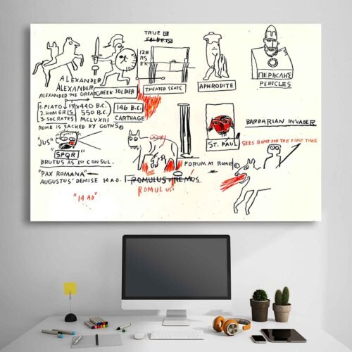 Jean Michel Basquiat - False - Canvas Art Prints