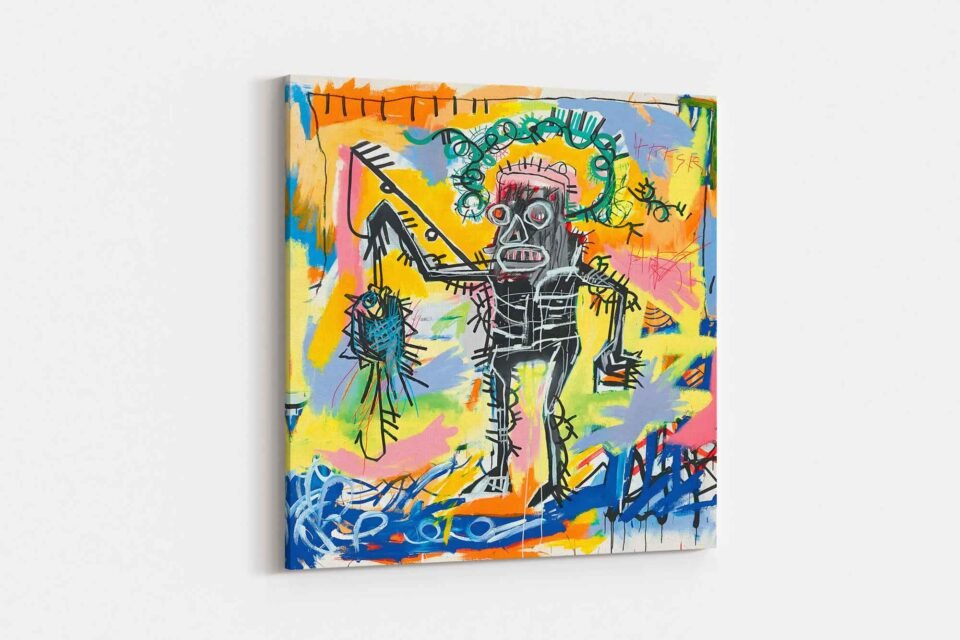 Jean Michel Basquiat - Fishing - Canvas Art Prints