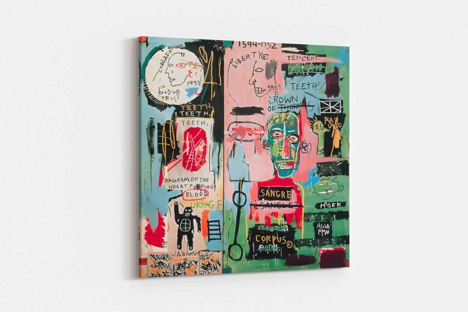 Jean Michel Basquiat - In Italian - Canvas Art Prints