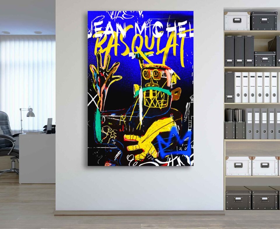 Pop Art Figure - Jean-Michel Basquiat Expressive Graffiti Wall Art Prints