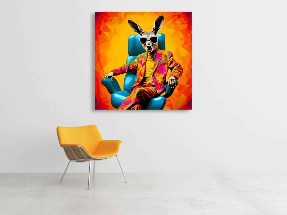 Kangaroo in Suit - Pop Art - Image 4