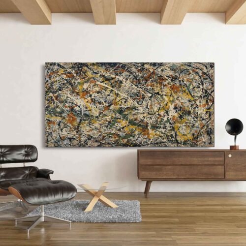 Abstract Century - Large Wall Art Canvas Prints | Jackson Pollock Inspired Drip Painting | Modern Statement Wall Art