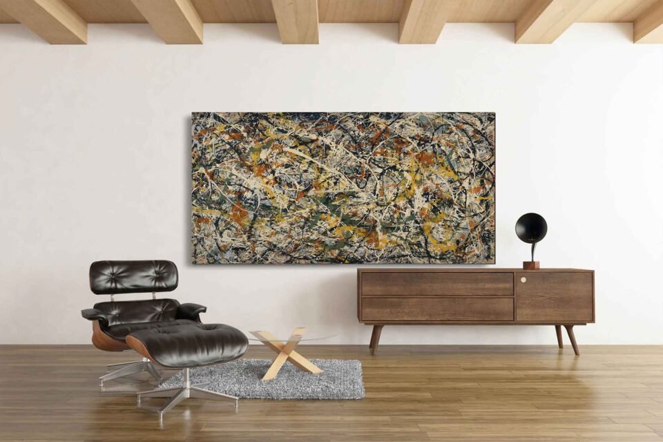 Abstract Century - Large Wall Art Canvas Prints | Jackson Pollock Inspired Drip Painting | Modern Statement Wall Art