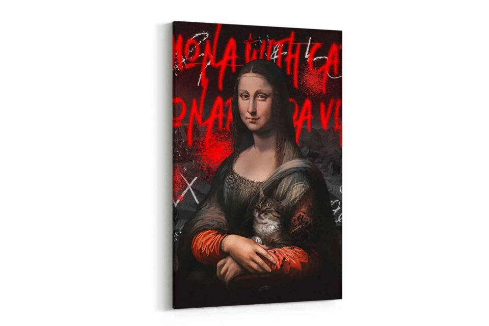 Mona Lisa's Cat - Canvas Print - Image 2