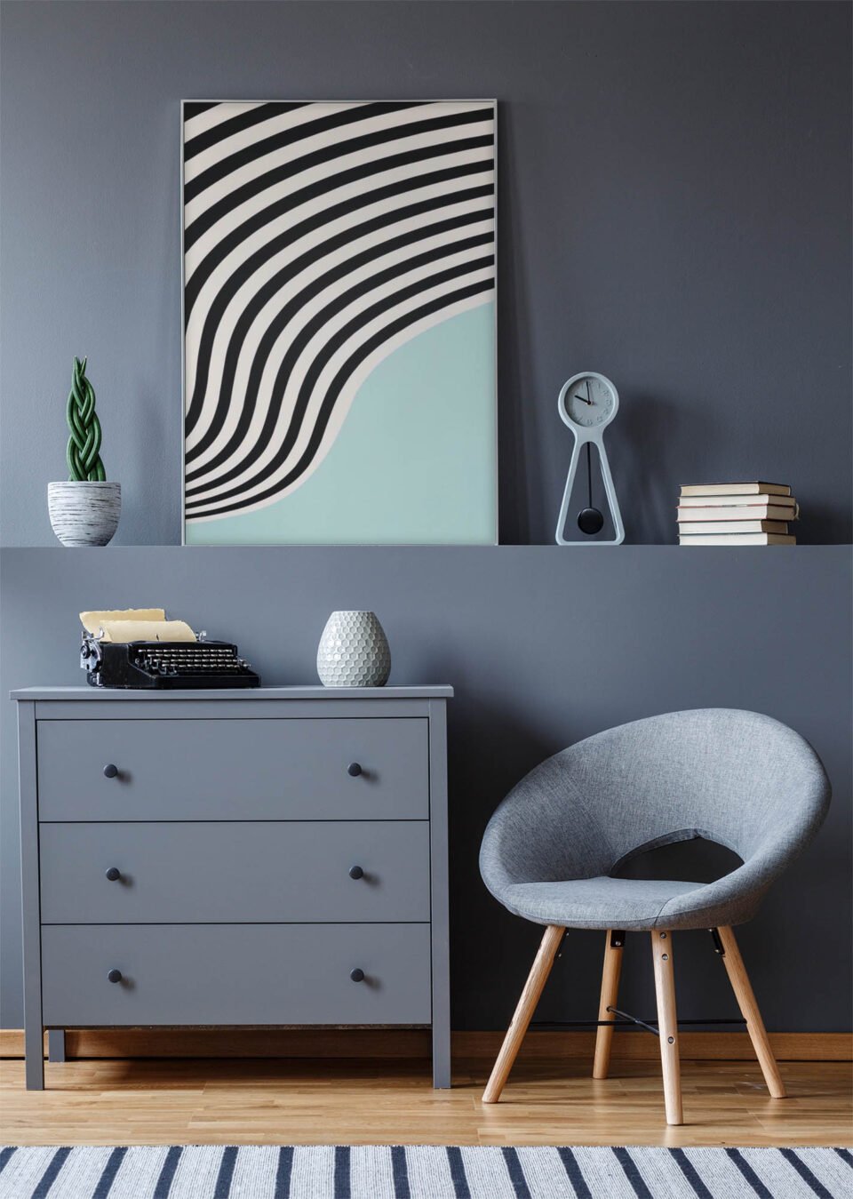 Abstract Wavy Lines Poster - Image 2