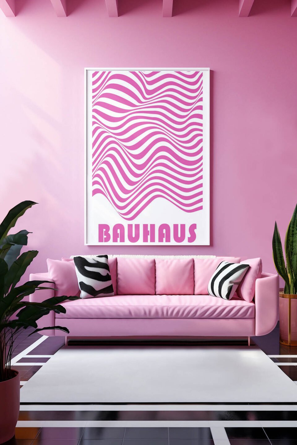 Pink Waves - Bauhaus Style - Image 3