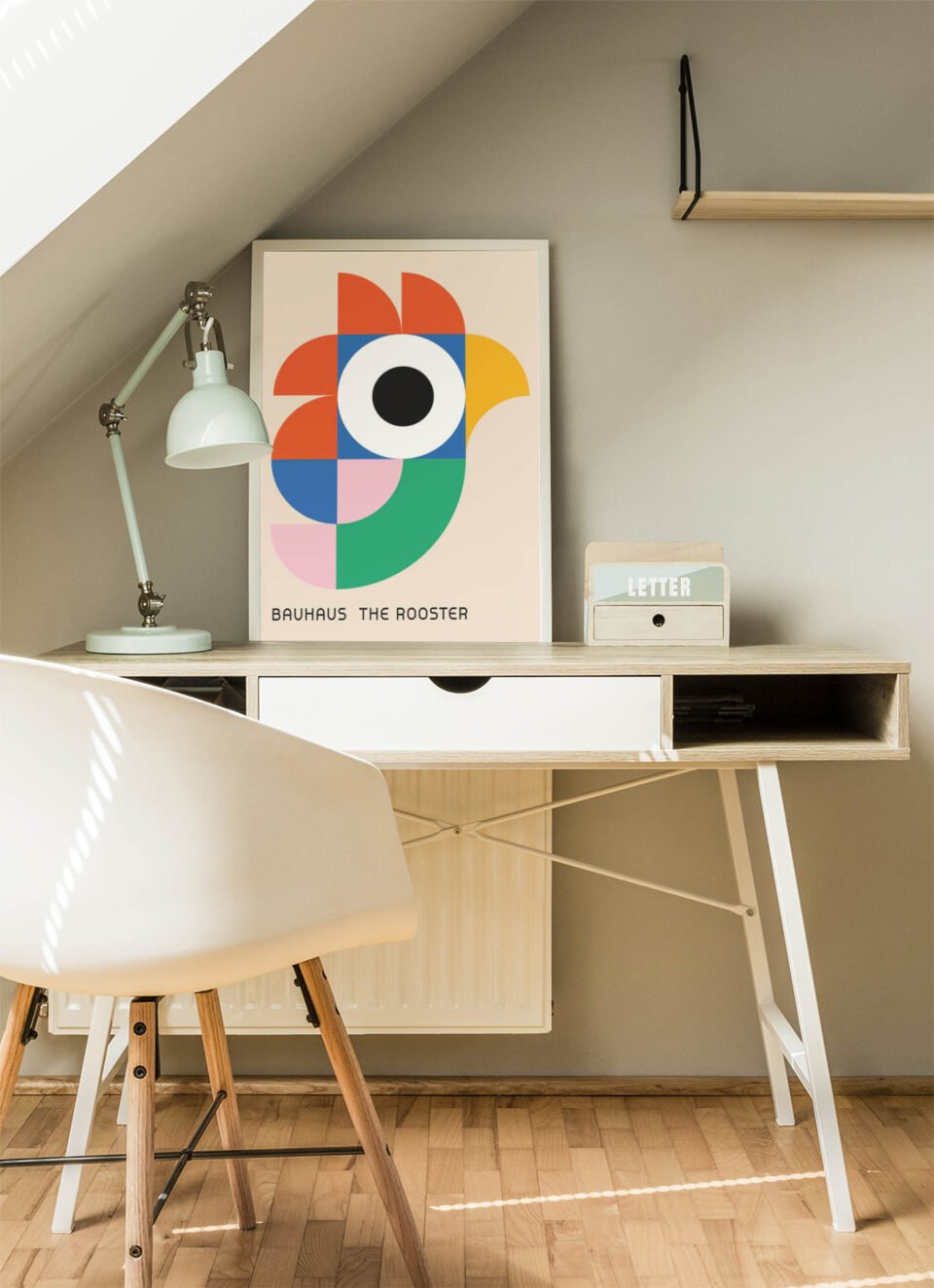 Bauhaus Rooster - Poster Print - Image 3