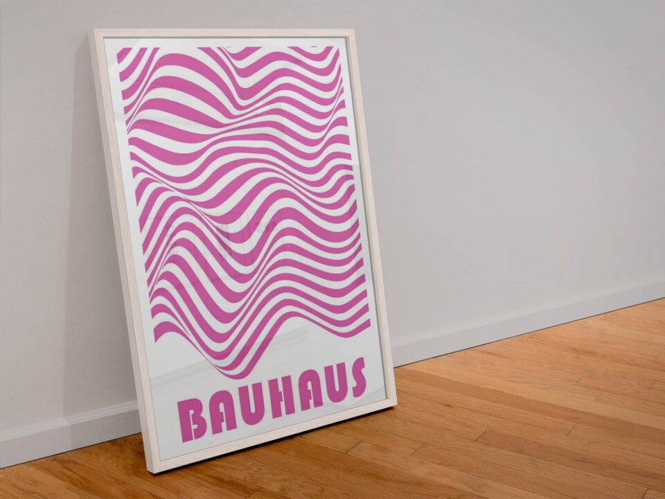 Pink Waves - Bauhaus Style - Image 5