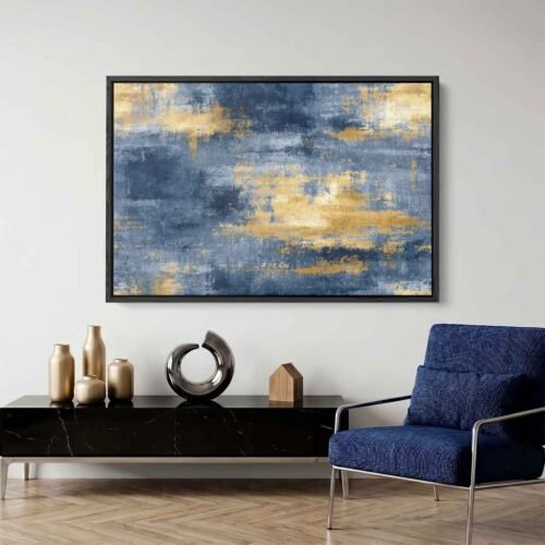 Navy Blue & Gold Artwork