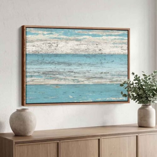 Reclaimed Horizon - Nautical Art: Where the Harbour Meets the Home. Calming Coastal Wall Decor for Modern Beach House, Nautical Wood Aesthetic Art